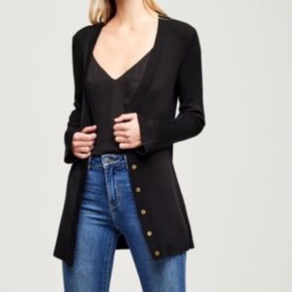 Lucas long rib cardigan gently worm